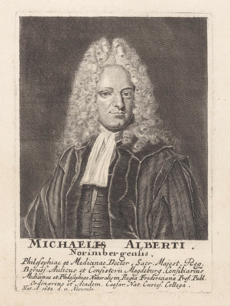 Portret van Michael Alberti af Wolfgang Philipp Kilian