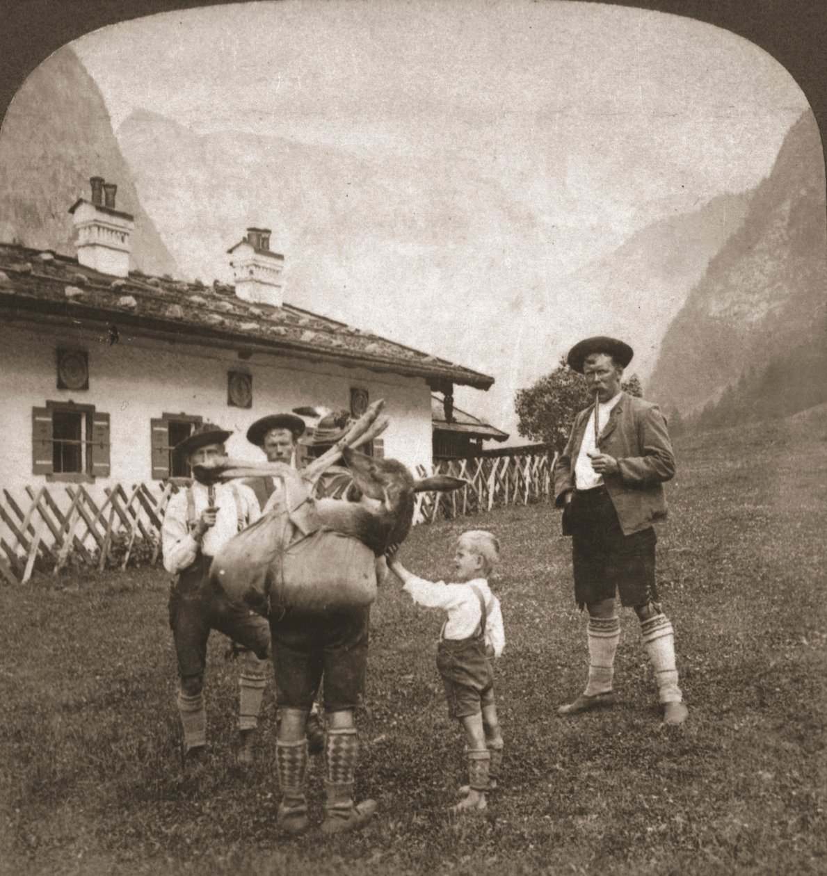 Bayerske bjergbestigere, Tyskland, 1898. af Works and Sun Sculpture Studios