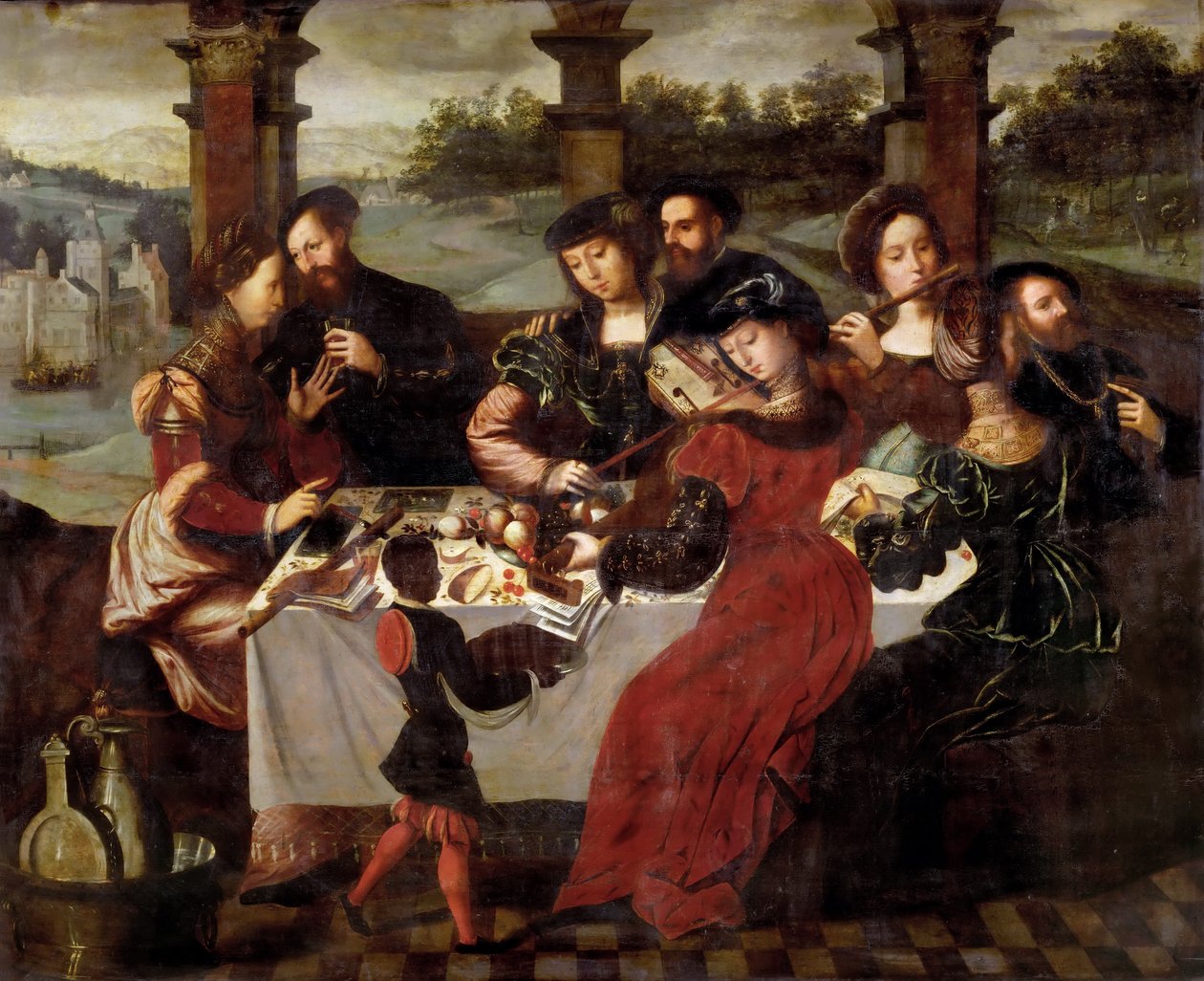 Koncerten efter middagen af Workshop of Ambrosius Benson