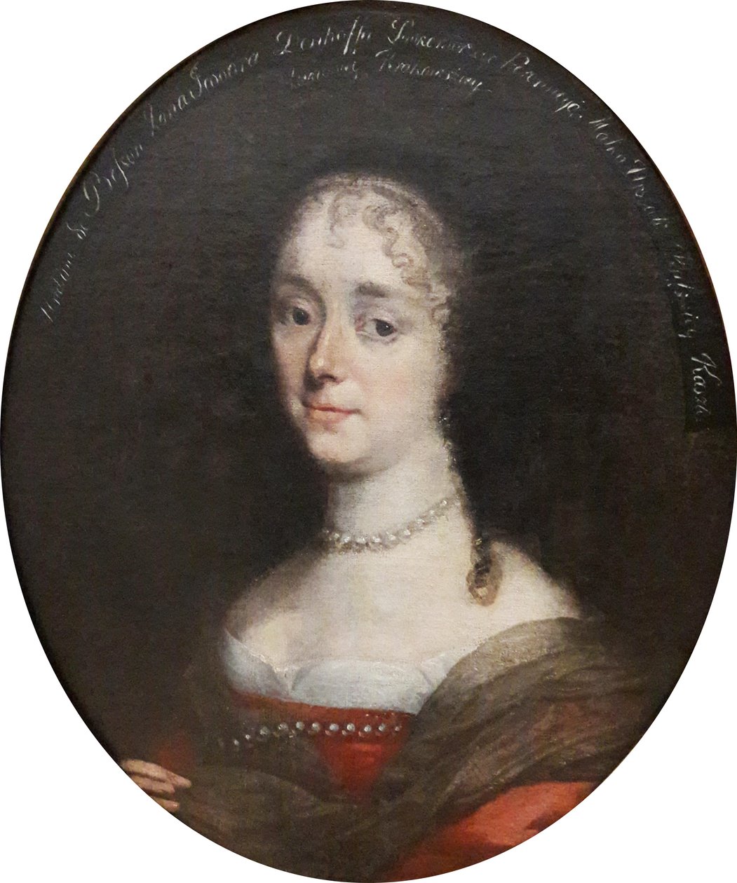 Portræt af Katarzyna Franciszka Denhoffowa f. Von Bessen (1635-1695). af Workshop of Daniel Schultz