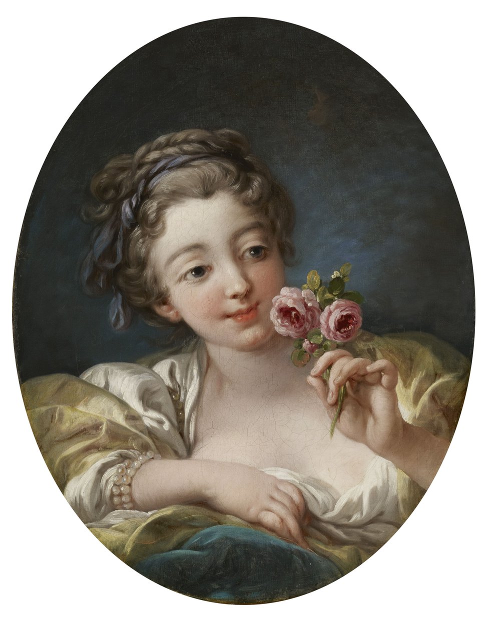 Pige med roser af François Boucher