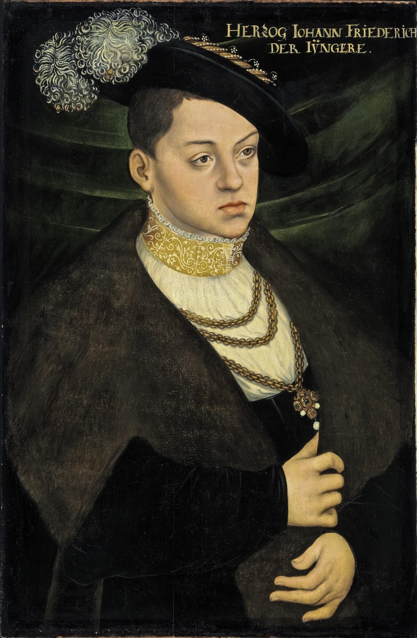 Johann Ernst, hertug af Sachsen-Coburg af Workshop of Lucas Cranach the Elder  