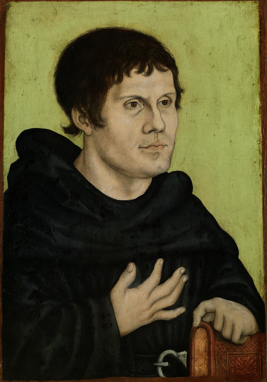 Postuum portræt af Martin Luther som en Augustinermunk af Workshop of Lucas Cranach the Elder  