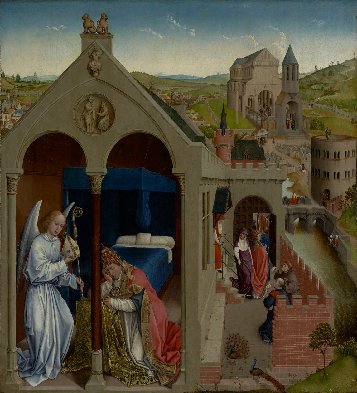 Drømmen om pave Sergius af Workshop of Rogier van der Weyden