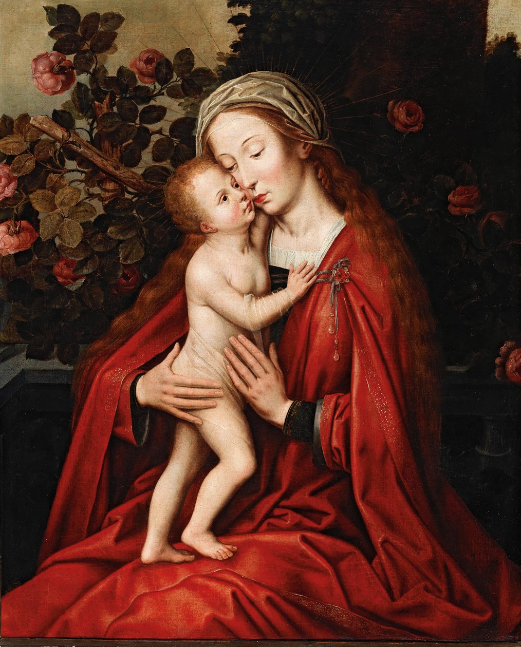 Madonna og barn af Workshop of Ambrosius Benson