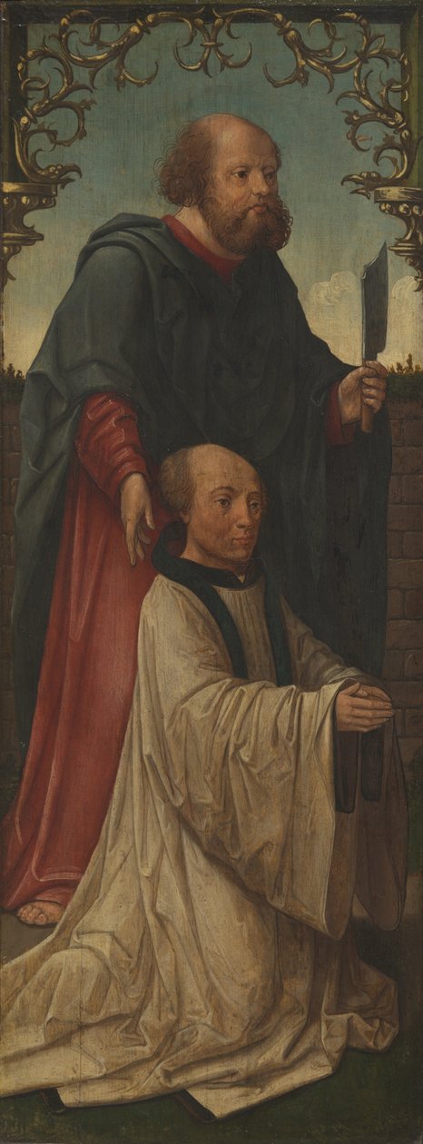 Sankt Matthias () og en giver (recto); Sankt Andreas (verso) af Workshop of Jacob Cornelisz. van Oostsanen