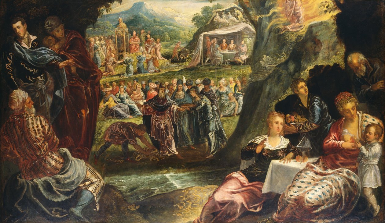 Tilbedelsen af Guldkalven af Workshop of Jacopo Tintoretto