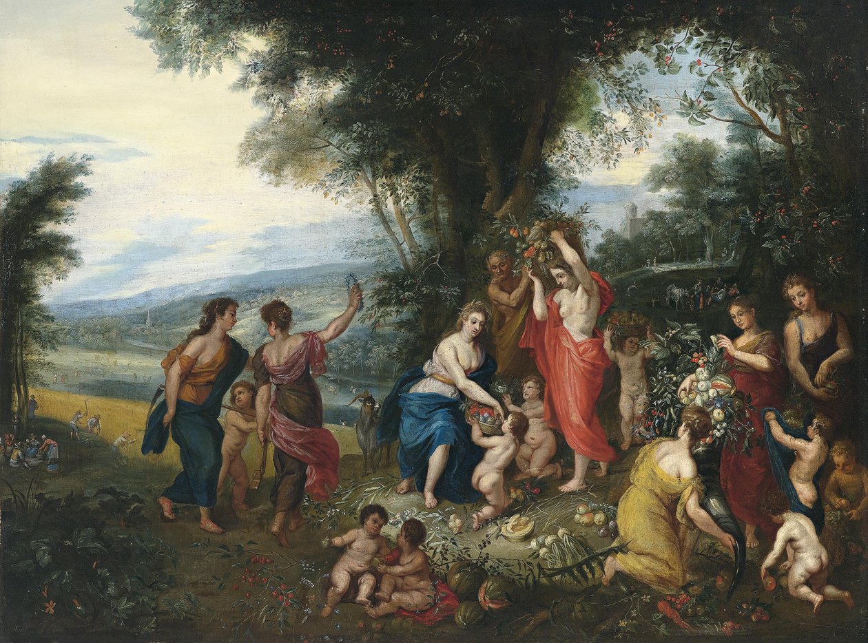 Allegori om sommeren af Workshop of Jan Brueghel the Elder