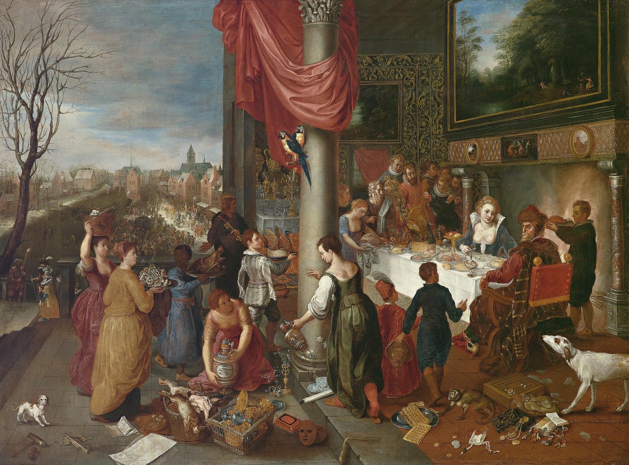 Allegori over vinteren af Workshop of Jan Brueghel the Elder