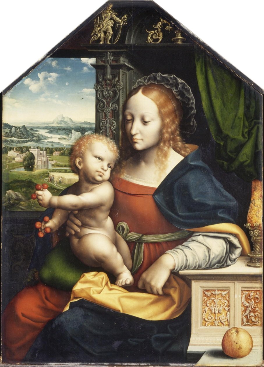Hollandsk: Kirsebærrenes Madonna Kirsebærrenes Madonna af Workshop of Joos van Cleve