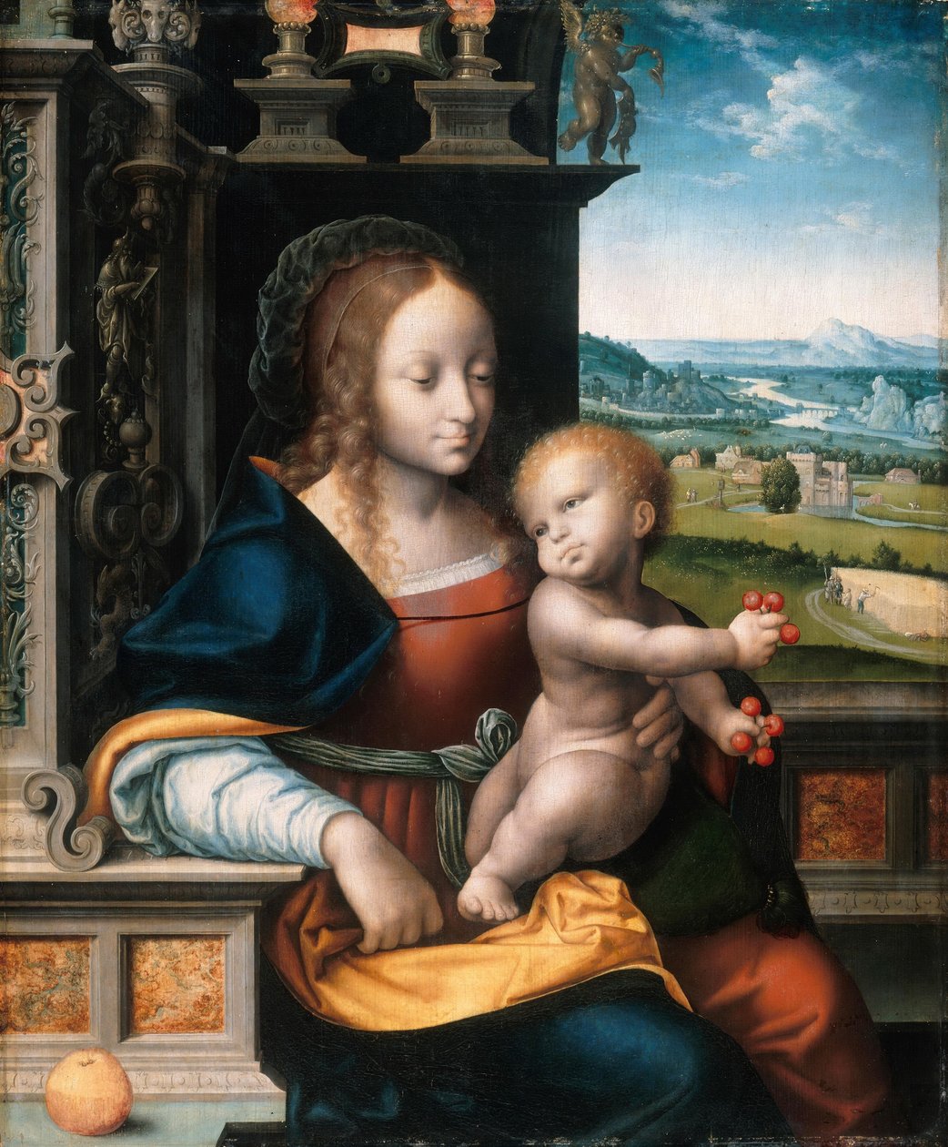 Vor Frue af Kirsebærrene af Workshop of Joos van Cleve
