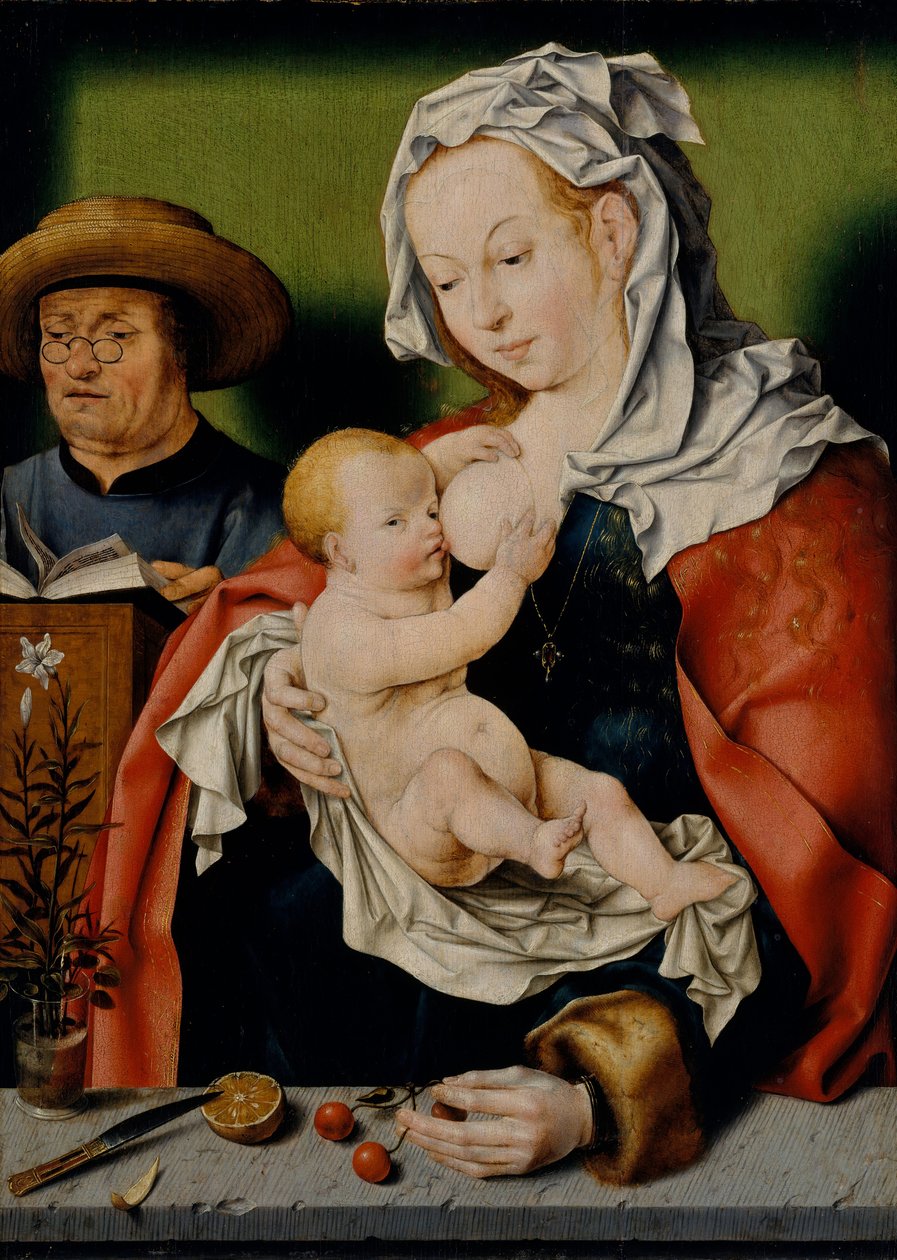 Den hellige familie, ca. 1515. af Workshop of Joos van Cleve