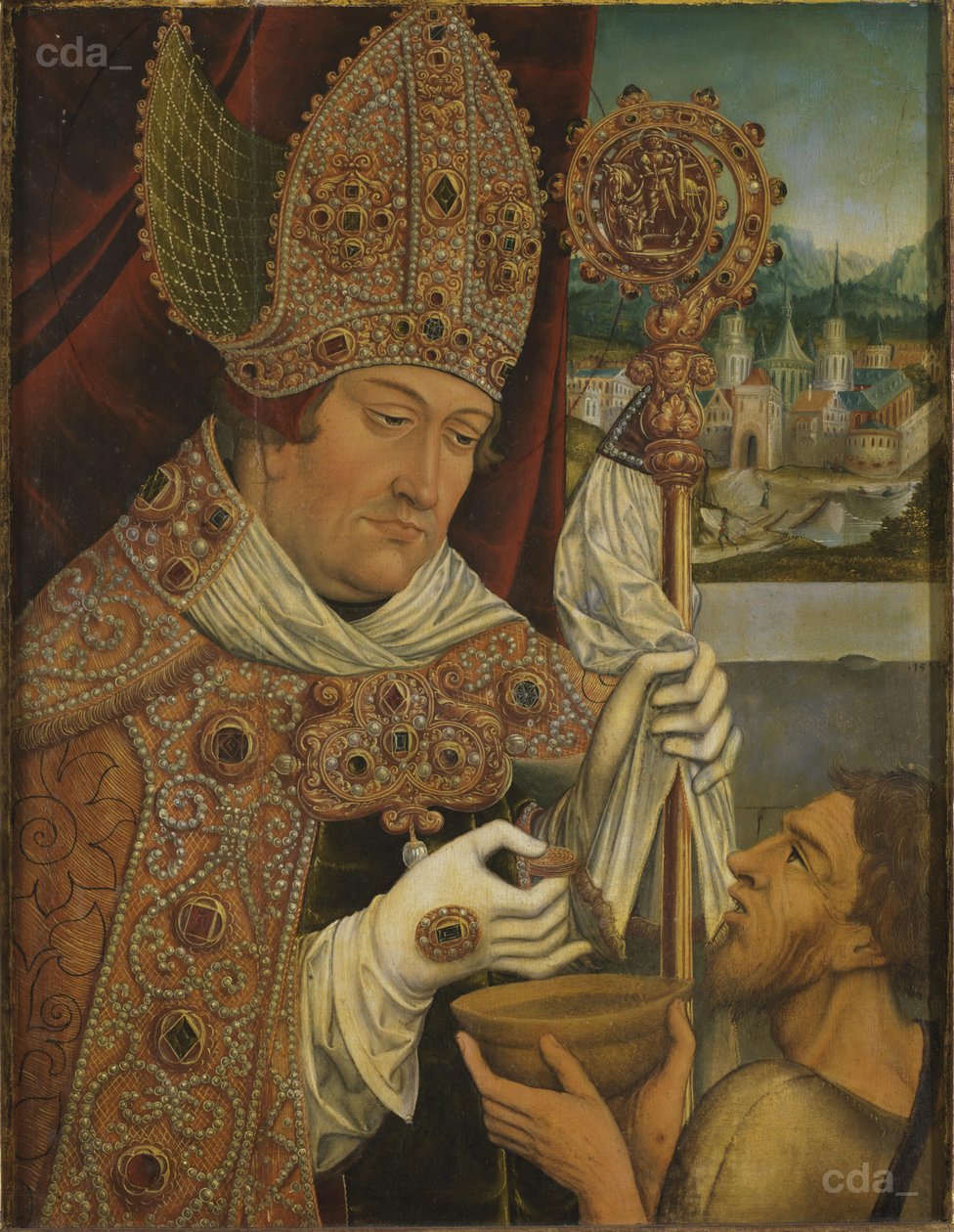 Kardinal Albrecht af Brandenburg som Sankt Martin af workshop of Lucas Cranach the Elder