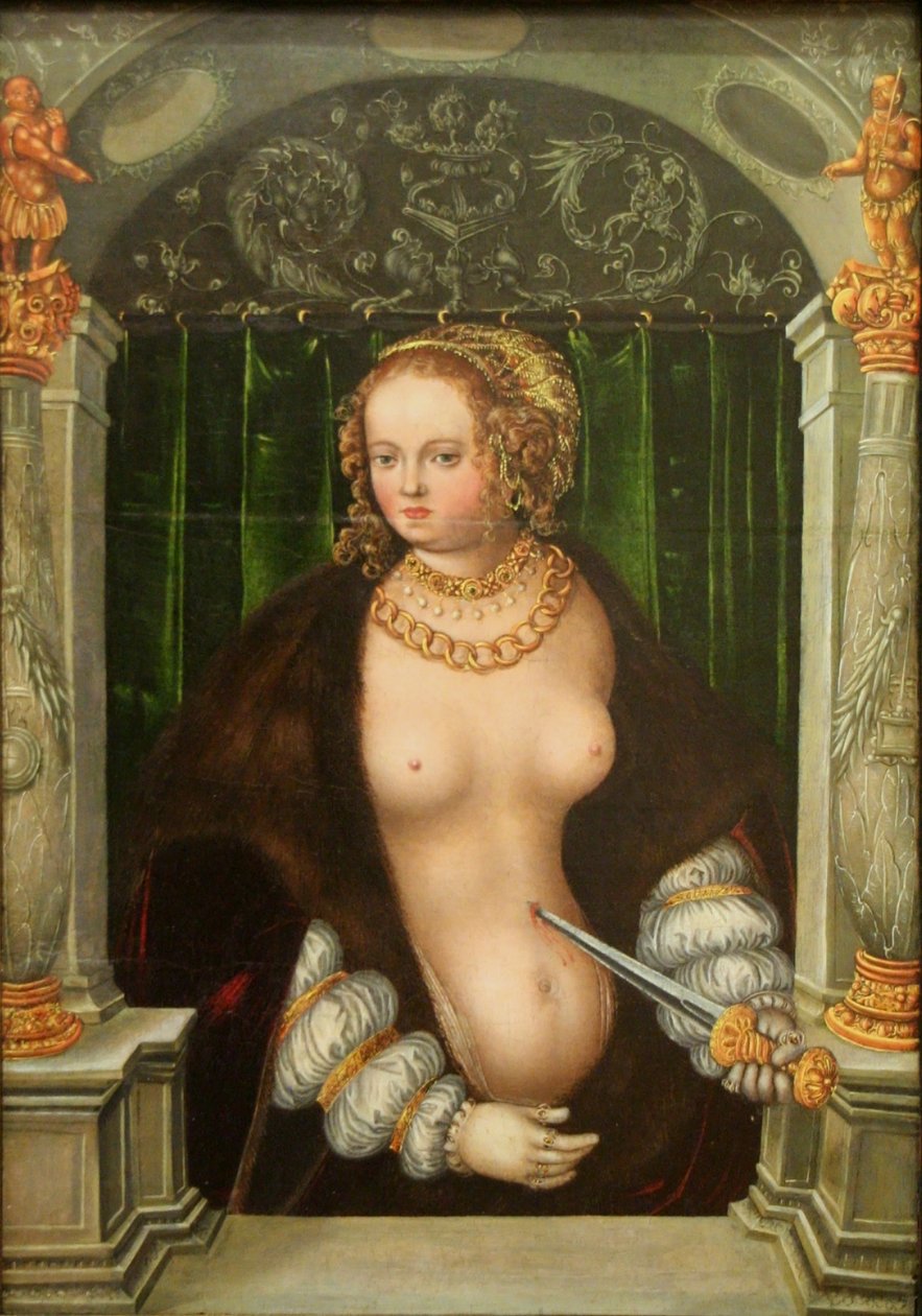 Hollandsk: Lucretias selvmord Lucretias selvmord af workshop of Lucas Cranach the Elder