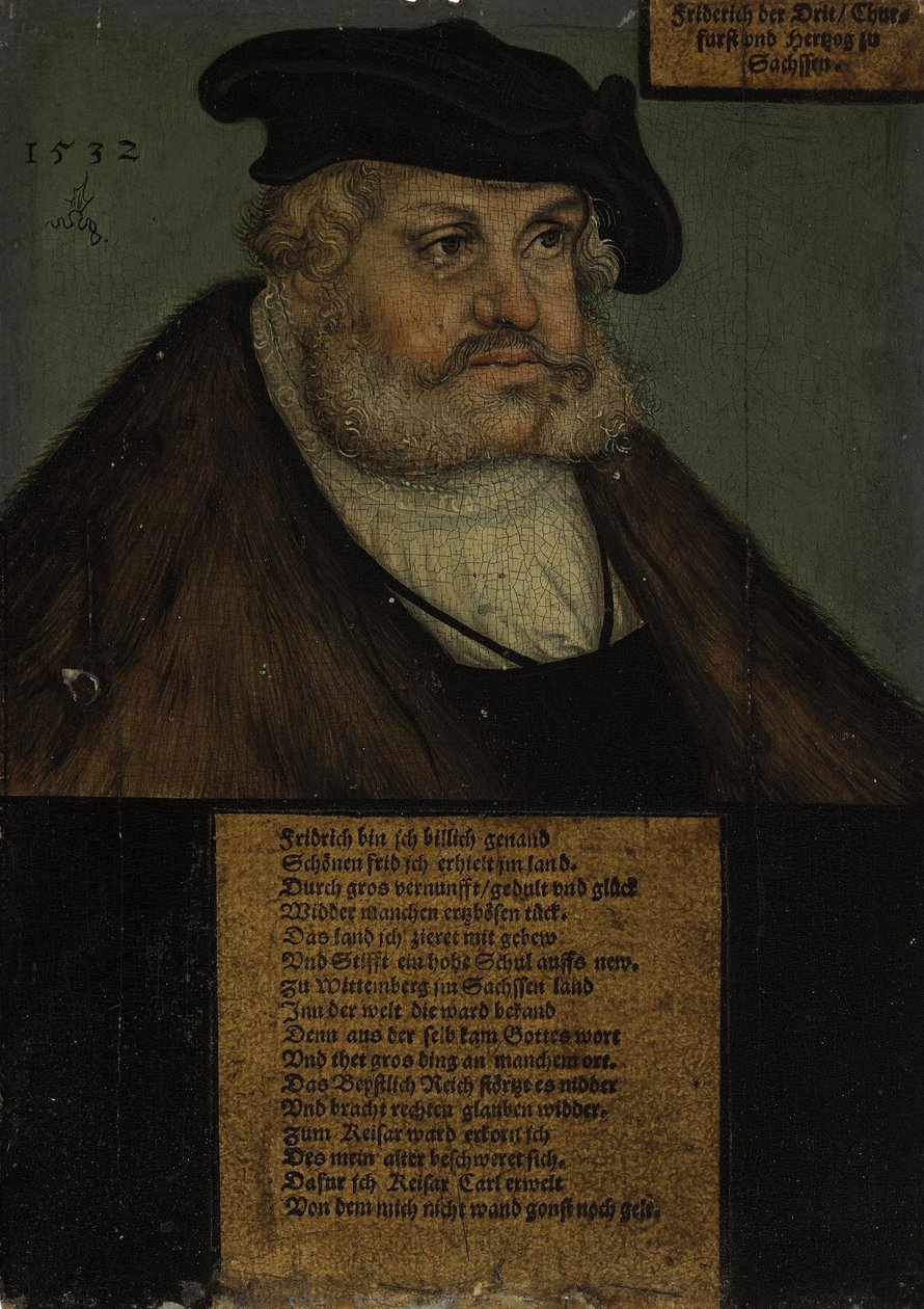 Frederik III (1463-1525), den Vise, kurfyrste af Sachsen af workshop of Lucas Cranach the Elder