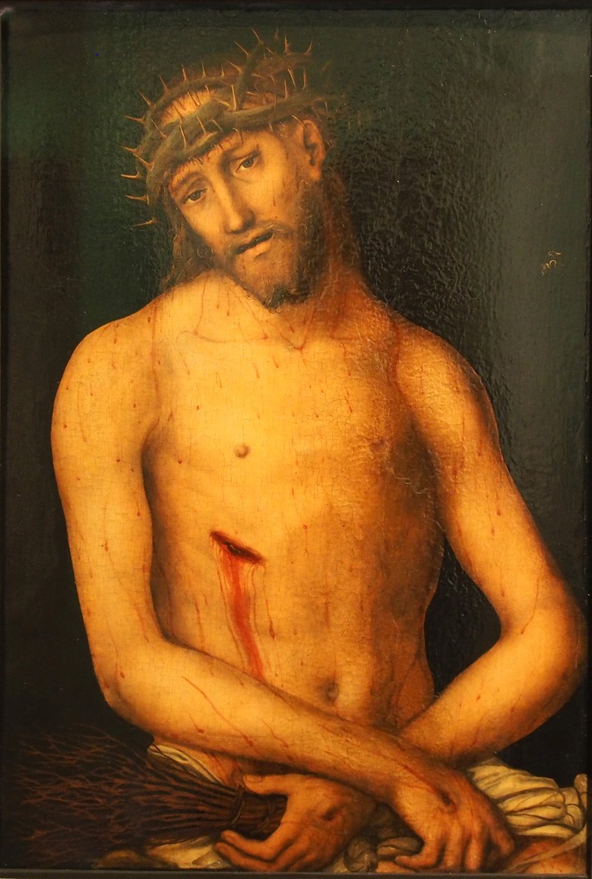 Tysk: Der Schmerzensmann Kristus som lidelsernes mand af workshop of Lucas Cranach the Elder