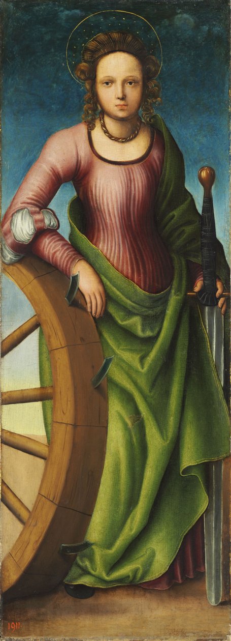 Tysk: Die Hl. Katharina Sankt Katharina af Alexandria af workshop of Lucas Cranach the Elder