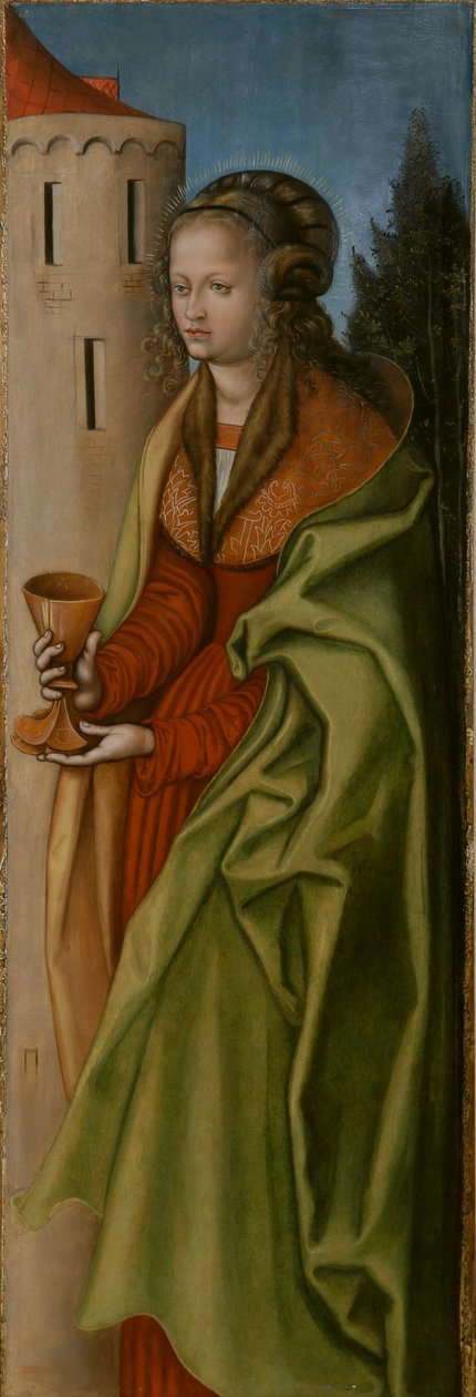 Tysk: Hl. Barbara St Barbara af workshop of Lucas Cranach the Elder