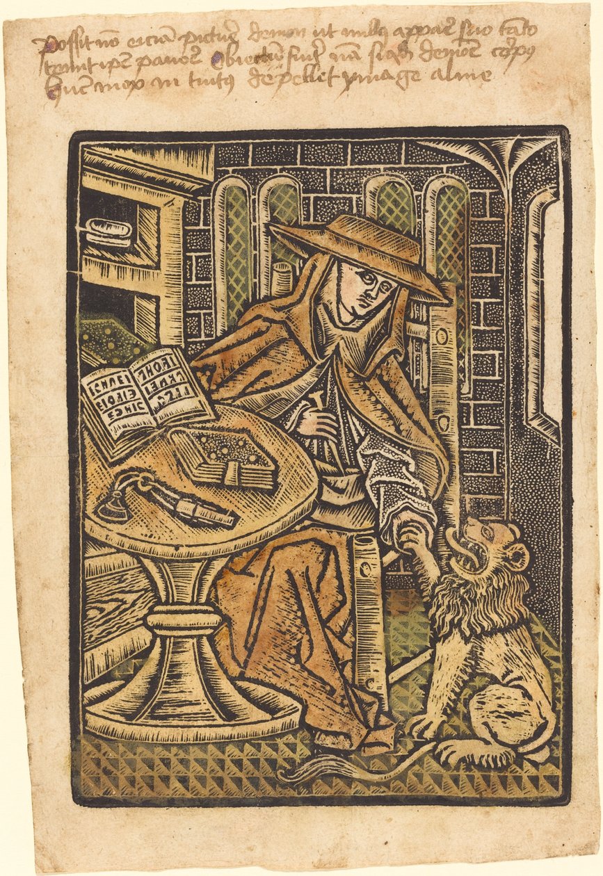 Sankt Jerome af Workshop of Master of the Aachen Madonna