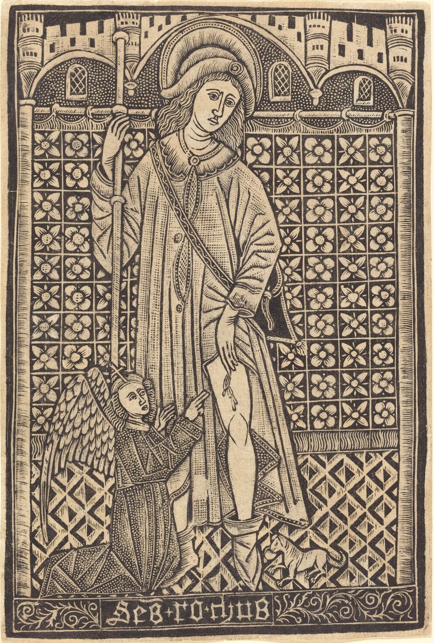 Saint-Roche af Workshop of Master of the Cologne Arms