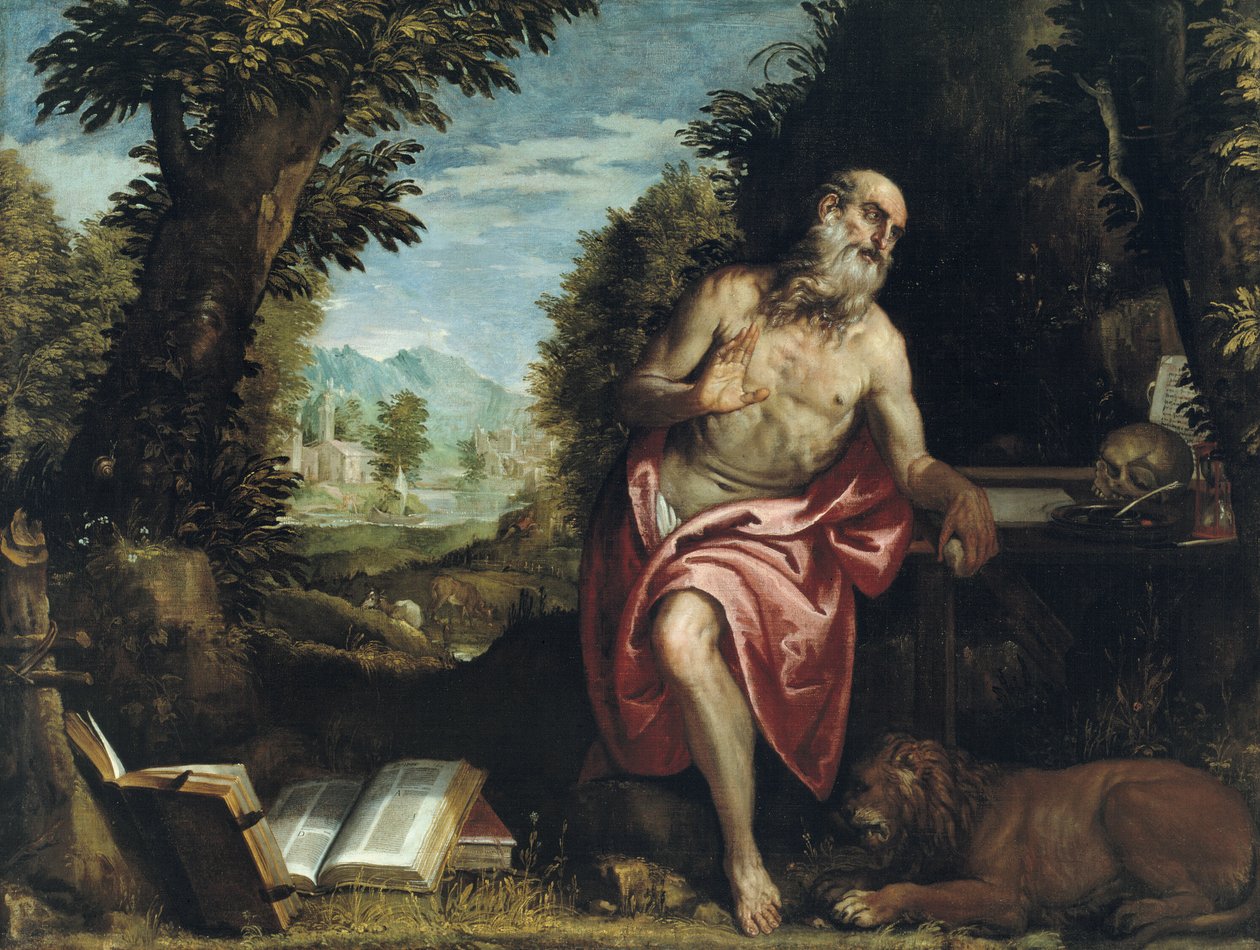 Sankt Hieronymus i ørkenen af Workshop of Paolo Veronese