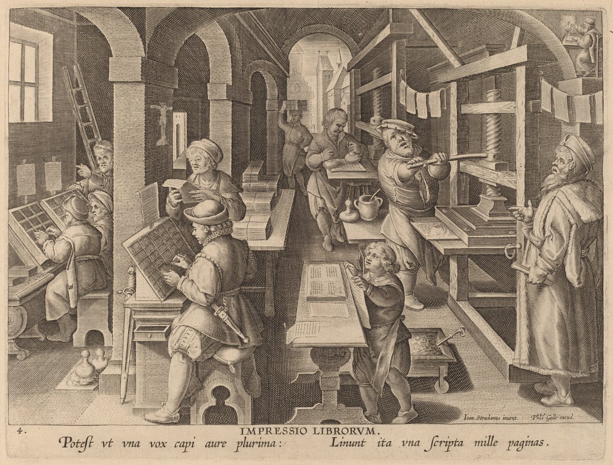 Trykning af bøger af Workshop of Philip Galle after Jan van der Straet
