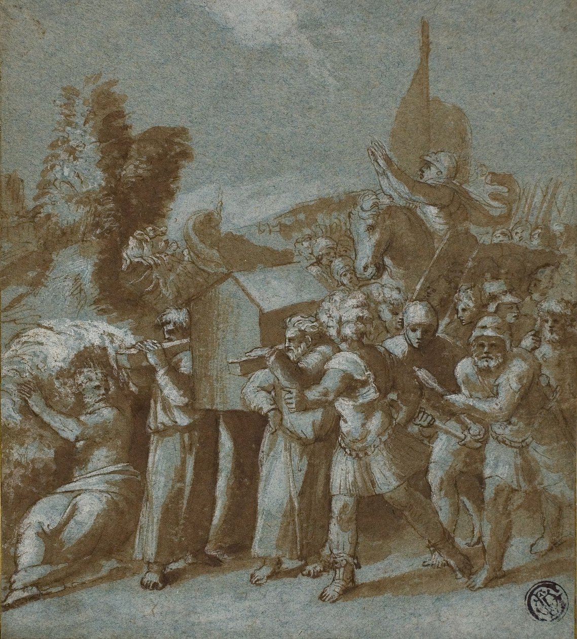 Josva og israelitterne krydser Jordan af Workshop of Raphael