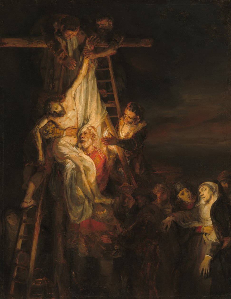 Nedstigningen fra korset, 16501652 af Workshop of Rembrandt