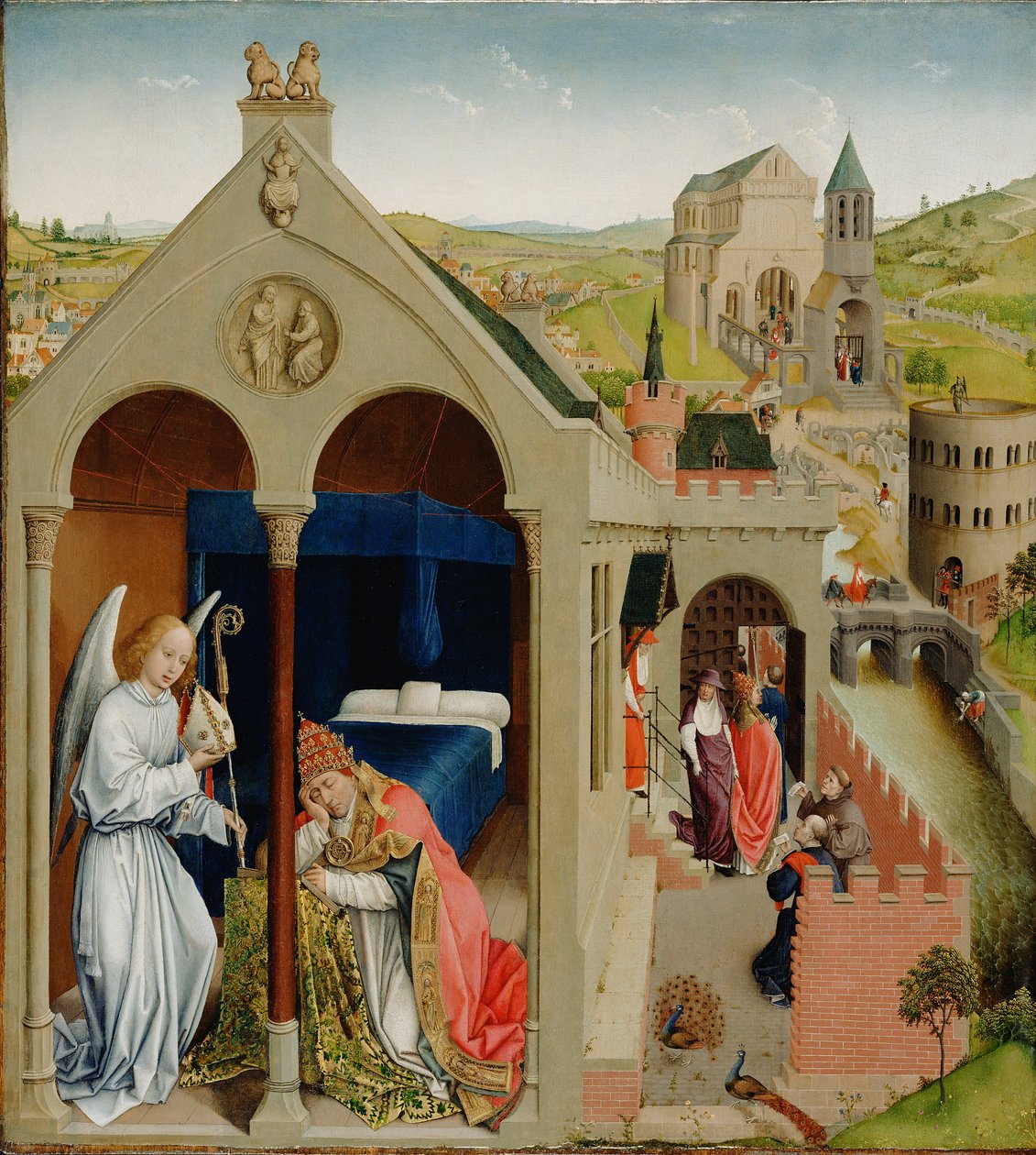 Drømmen om pave Sergius af Workshop of Rogier van der Weyden