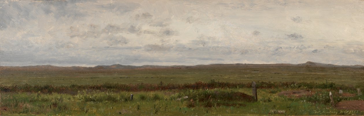 Graves of Travellers, Fort Kearny, Nebraska, 1866. af Worthington Whittredge