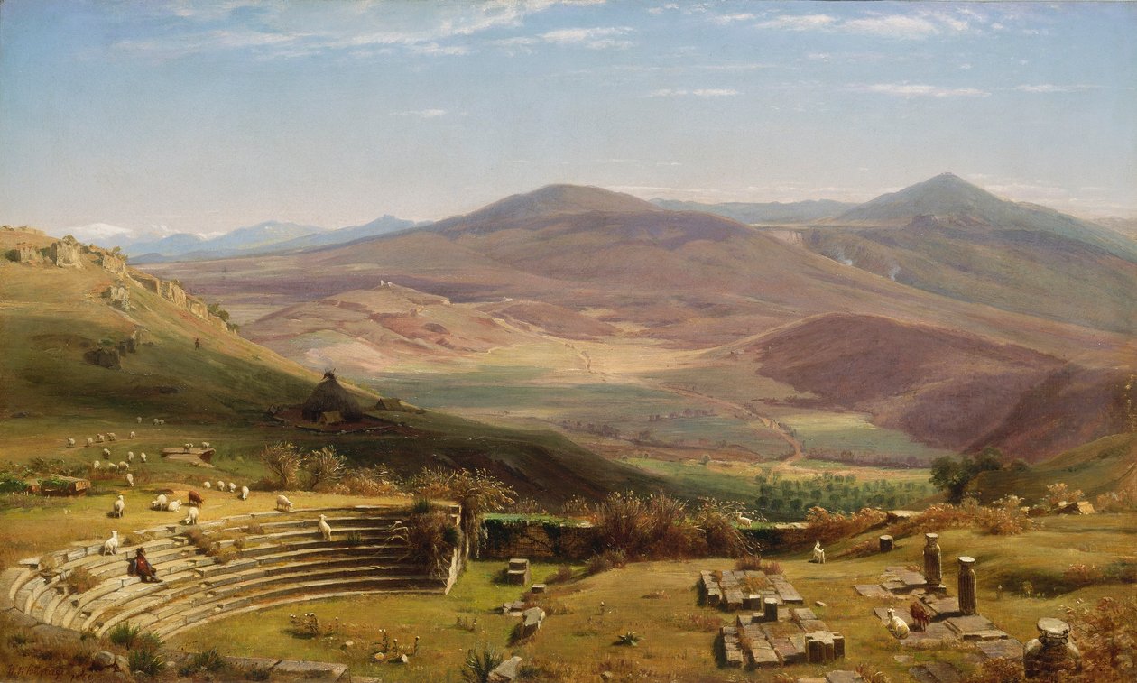 Amfiteatret i Tusculum og Albano-bjergene, Rom af Worthington Whittredge
