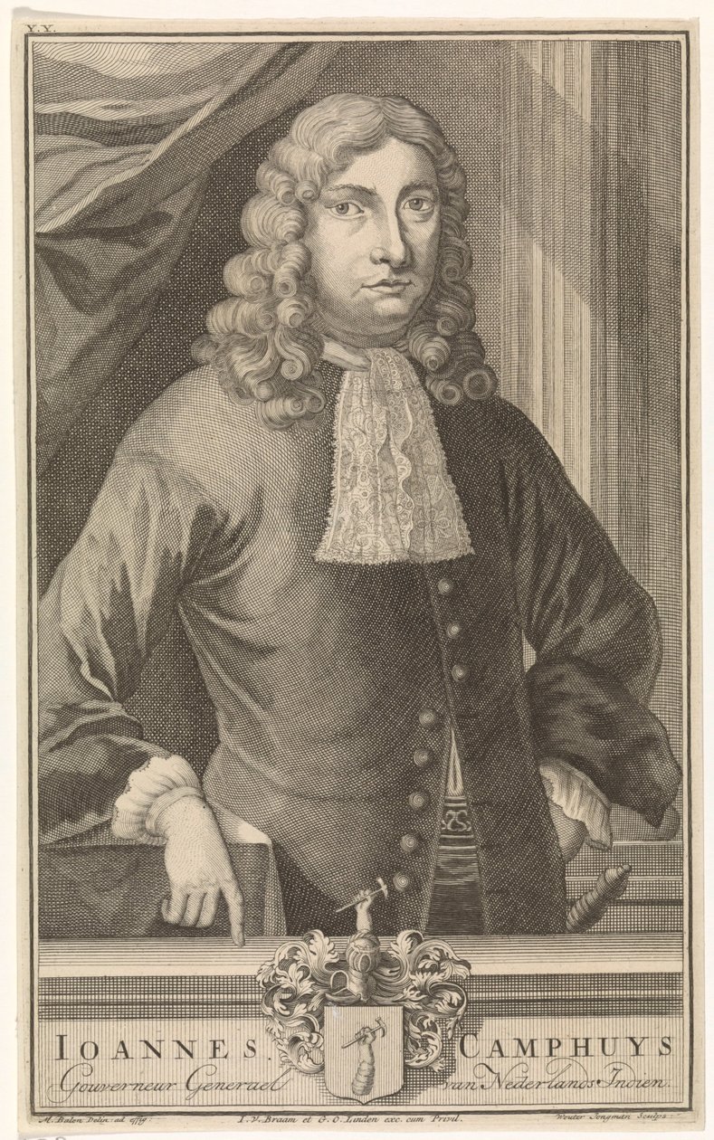 Portræt af Johannes Camphuys, generalguvernør i Hollandsk Ostindien af Wouter Jongman