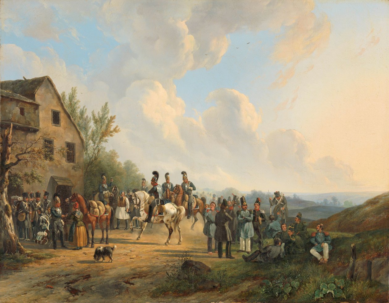 Scene fra de ti dages kampagne mod det belgiske oprør, august 1831 af Wouter  Verschuur