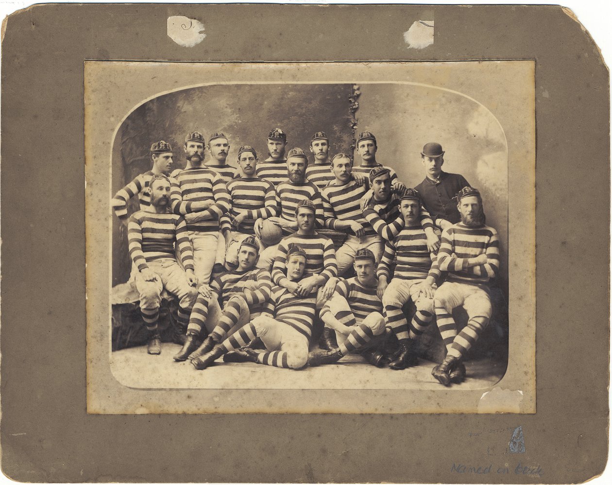 Auckland Touring Team, 1883 (gelatinesølvtryk) af Wrigglesworth and Binns