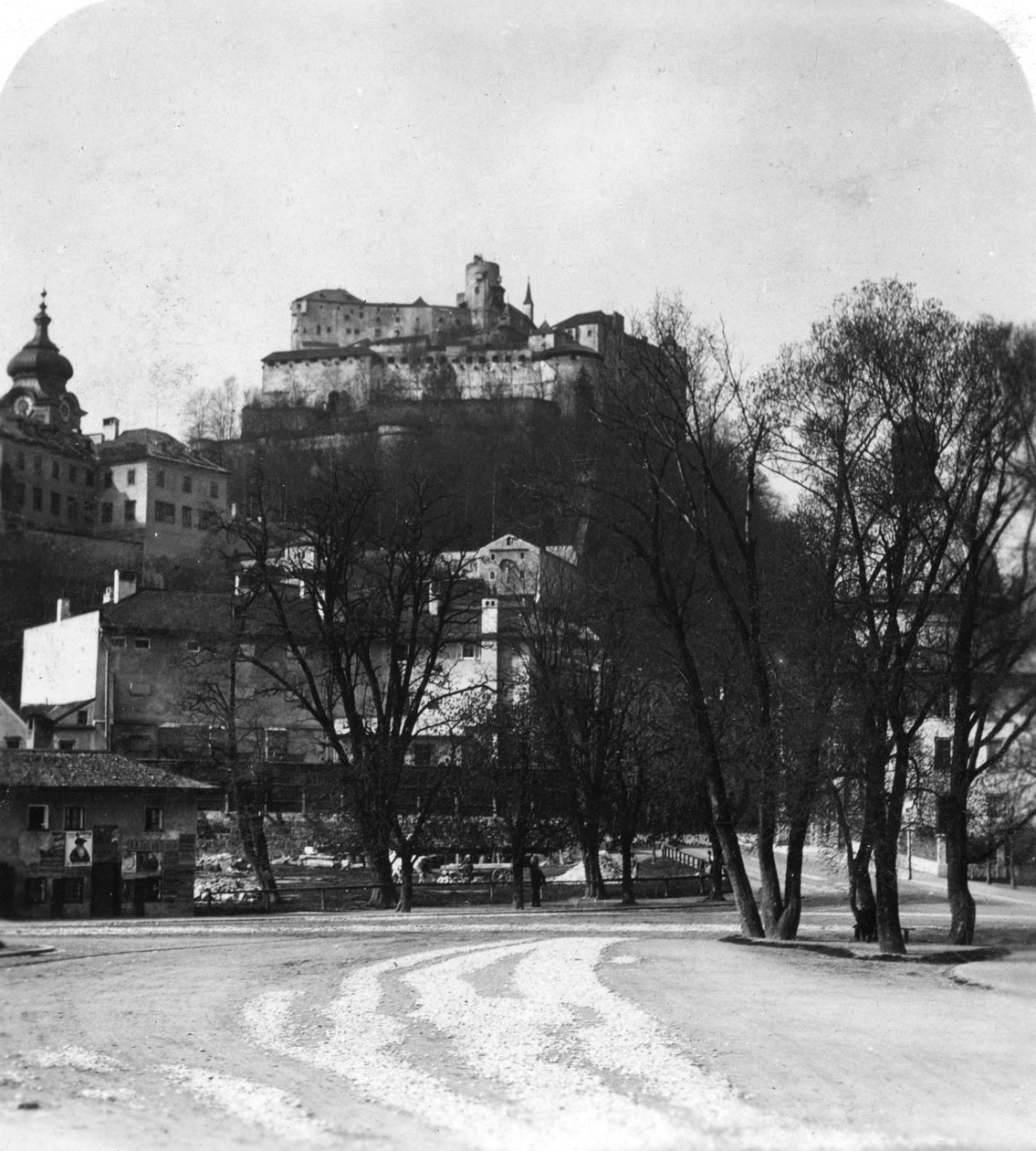 Hohensalzburg fæstning, Salzburg, Østrig, omkring 1900-tallet. af Wurthle and Sons