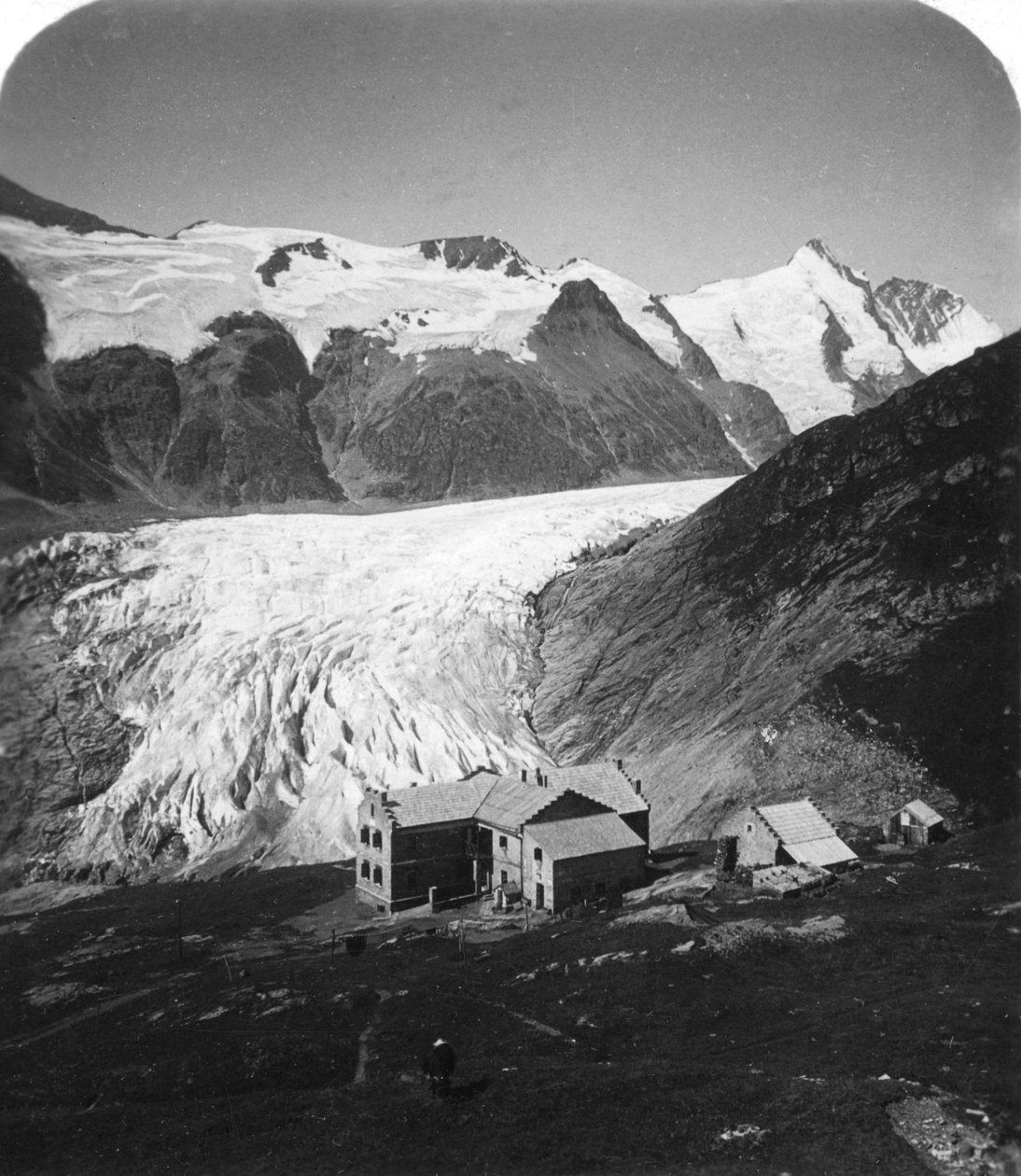 Glocknerhaus, Grossglockner, Østrig, omkring 1900-tallet. af Wurthle and Sons