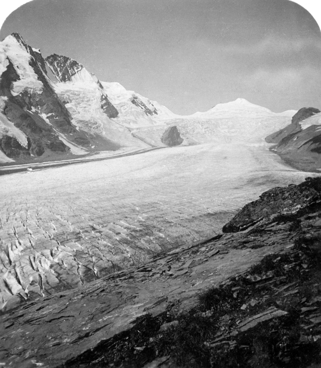 Grossglockner, Hohe Tauern, Østrig, omkring 1900-tallet. af Wurthle and Sons
