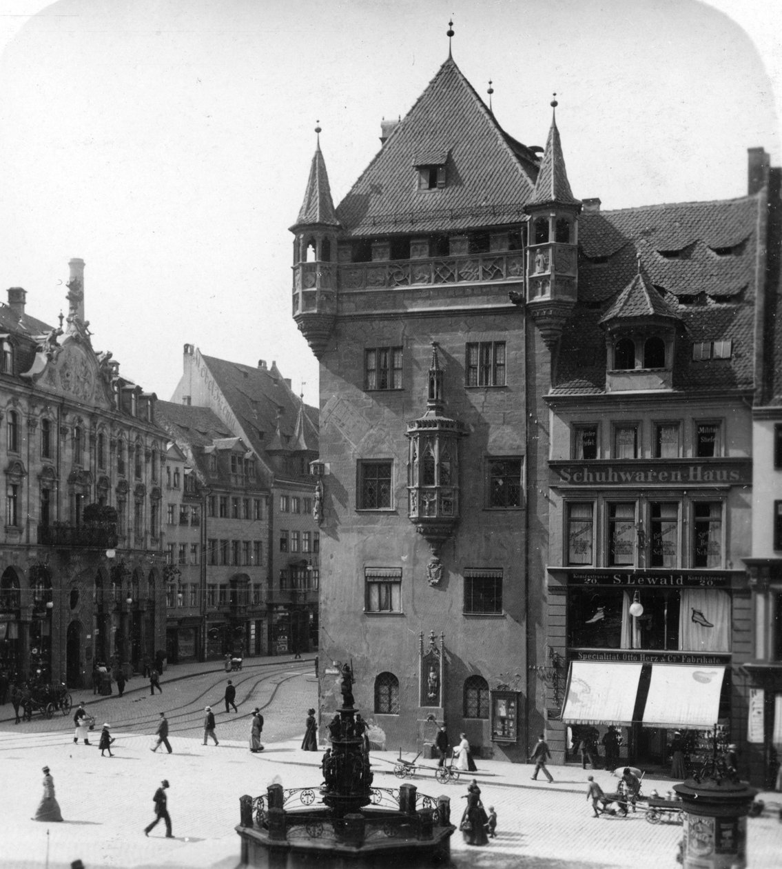 Nassauer Haus, Nürnberg, Bayern, Tyskland, c1900 af Wurthle and Sons