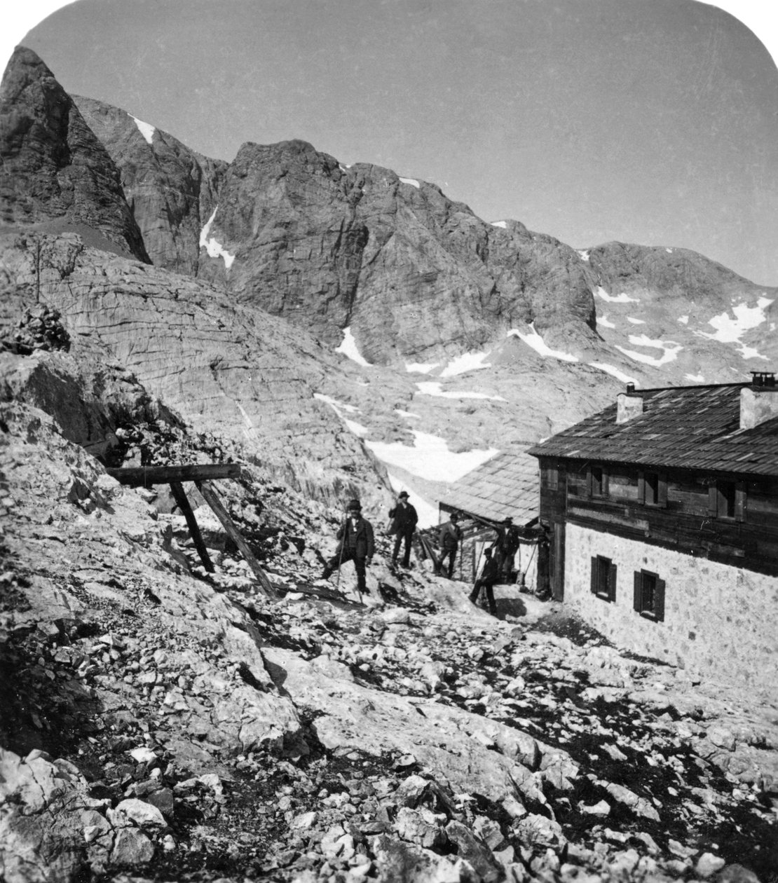 Simony Hut, Salzkammergut, Østrig, omkring 1900-tallet. af Wurthle and Sons