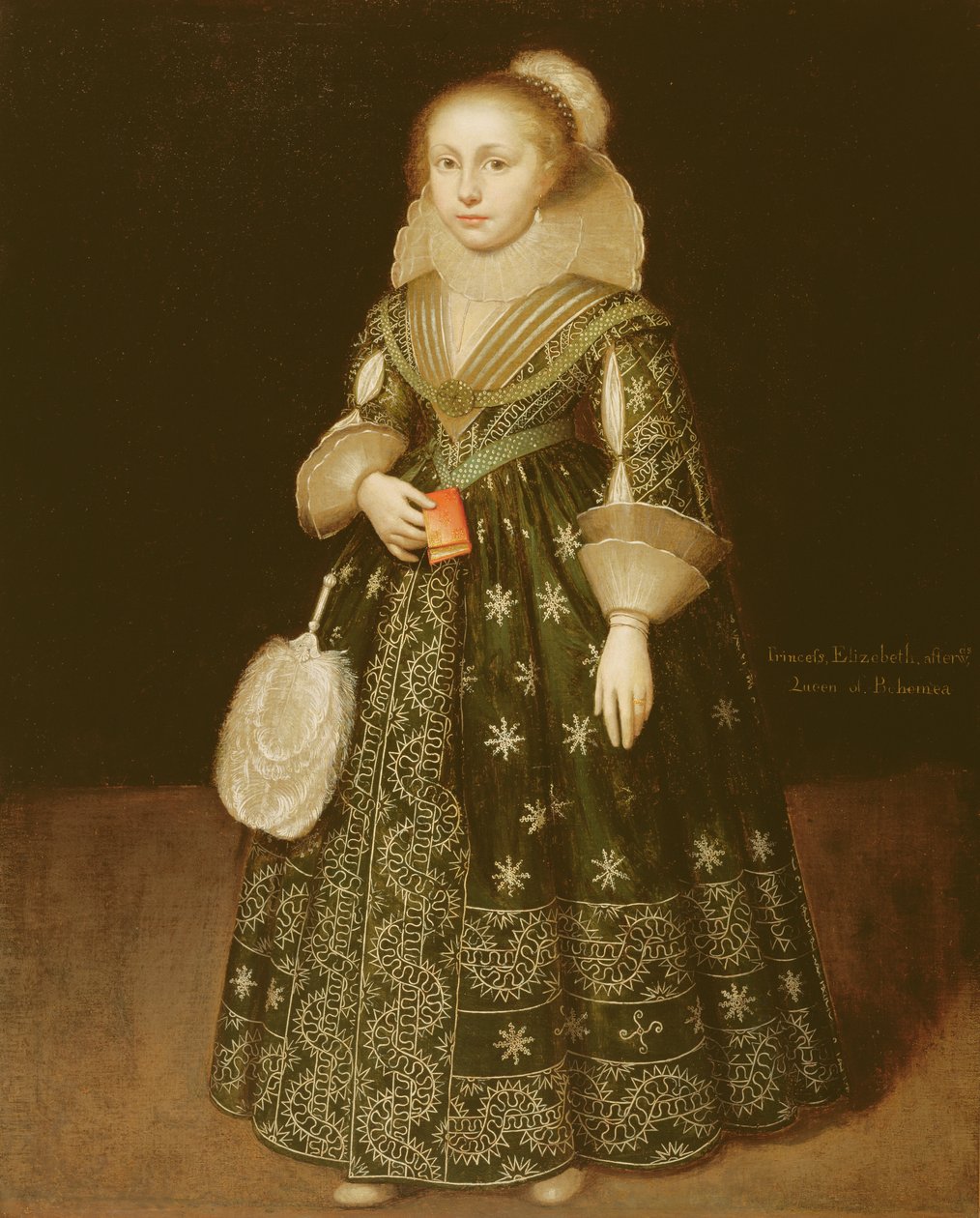 Portræt af en ung pige, der traditionelt siges at være Elizabeth, dronning af Bøhmen (1596-1662) af Wybrand Simonsz. de Geest