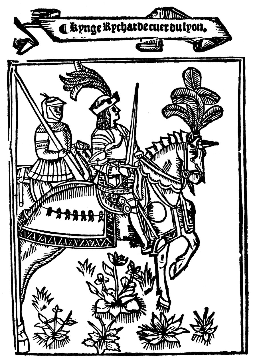 Richard I Coeur de Lion Løvehjerte, konge af England fra det 12. århundrede, 1528 af Wynkyn de Worde