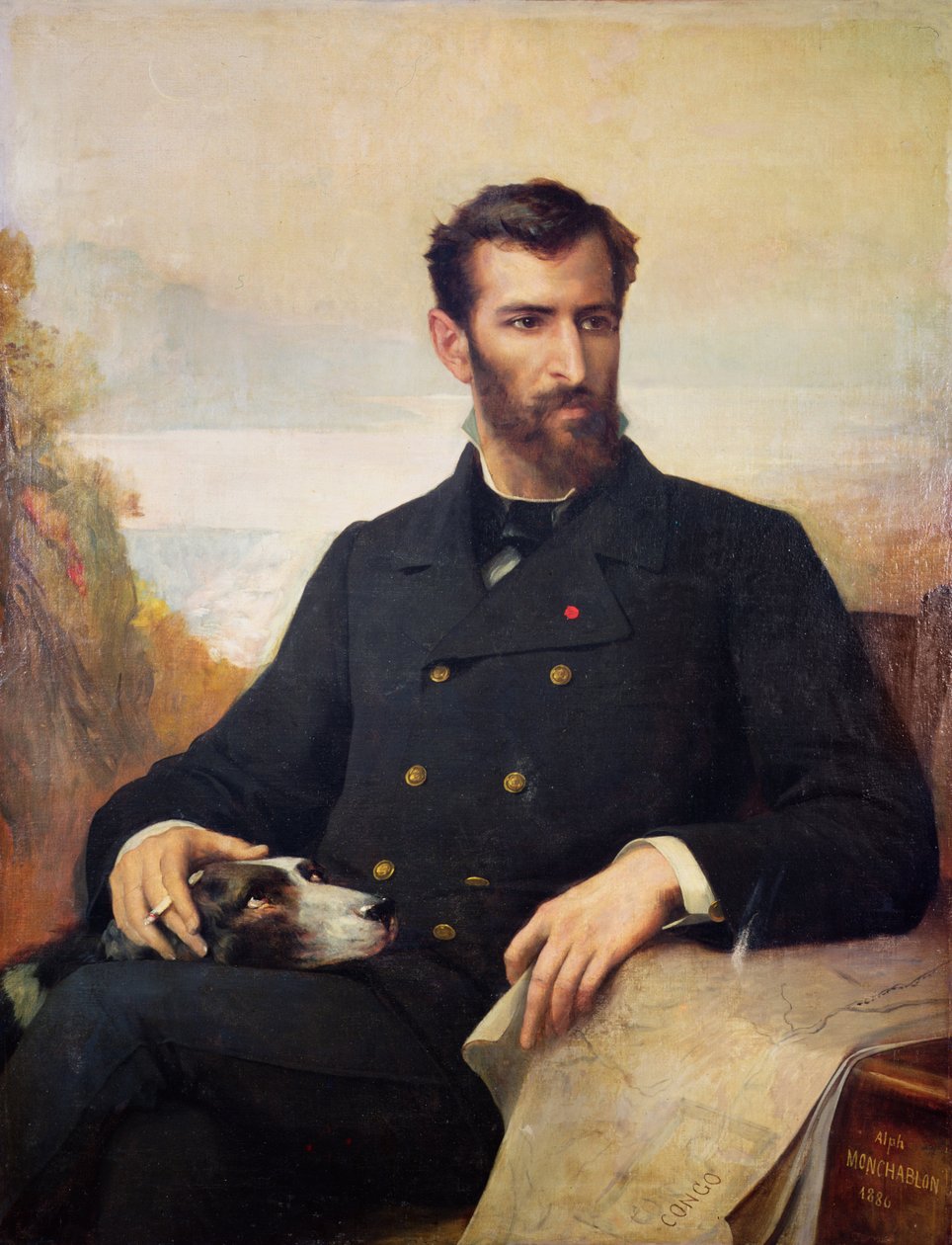 Pierre Savorgnan de Brazza (1852-1905) 1886 af Xavier Alphonse Monchablon