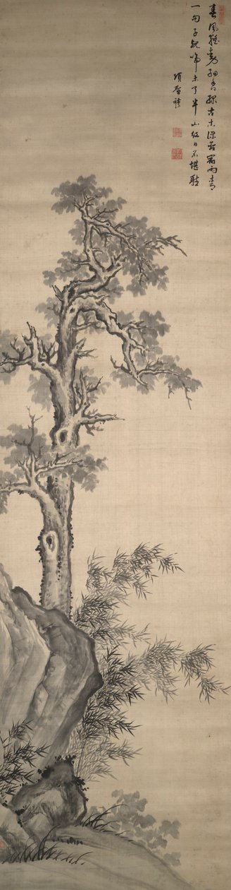 Wutong træ, bambus og sten af Xiang Shengmo