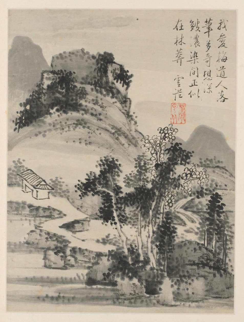 Album of Seasonal Landscapes, Leaf D (forrige blad 2) af Xiao Yuncong