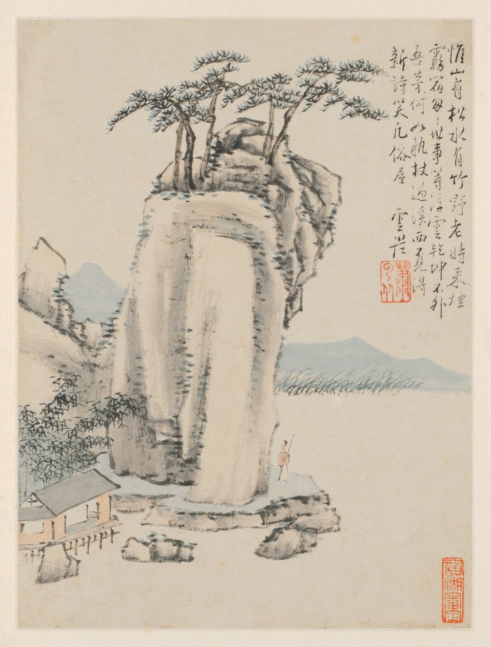 Album of Seasonal Landscapes, Leaf G (forrige blad 7) af Xiao Yuncong