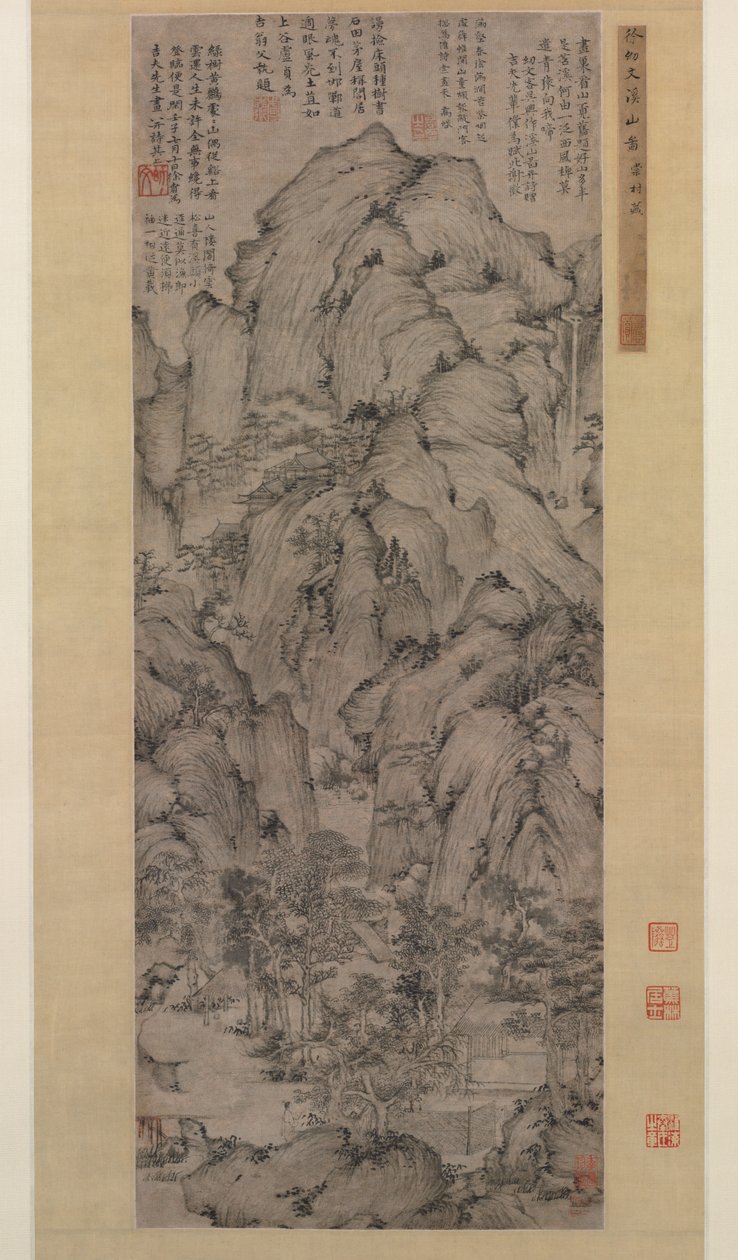 Vandløb og bjerge, 1372. af Xu Ben