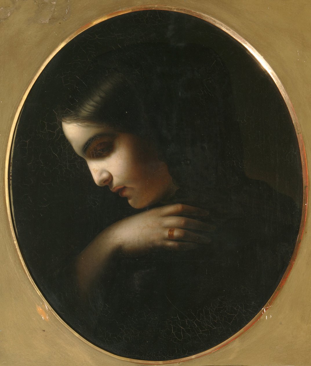 Ung Enke, 1850 af Yakov Fyodorovich Kapkov