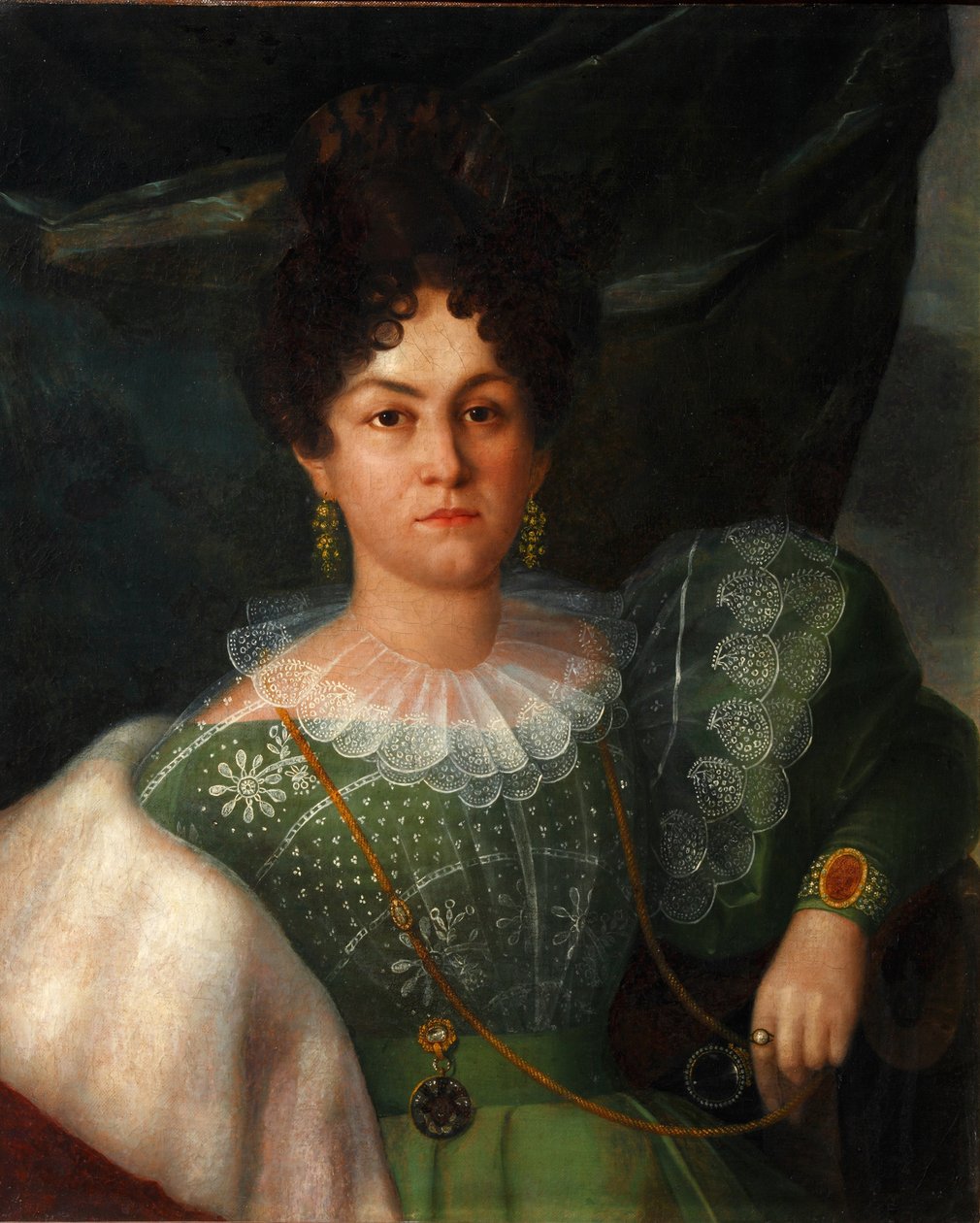Portræt af Anna Borisovna Bakunina 1802-1835, 1832 af Yakov Streshnev