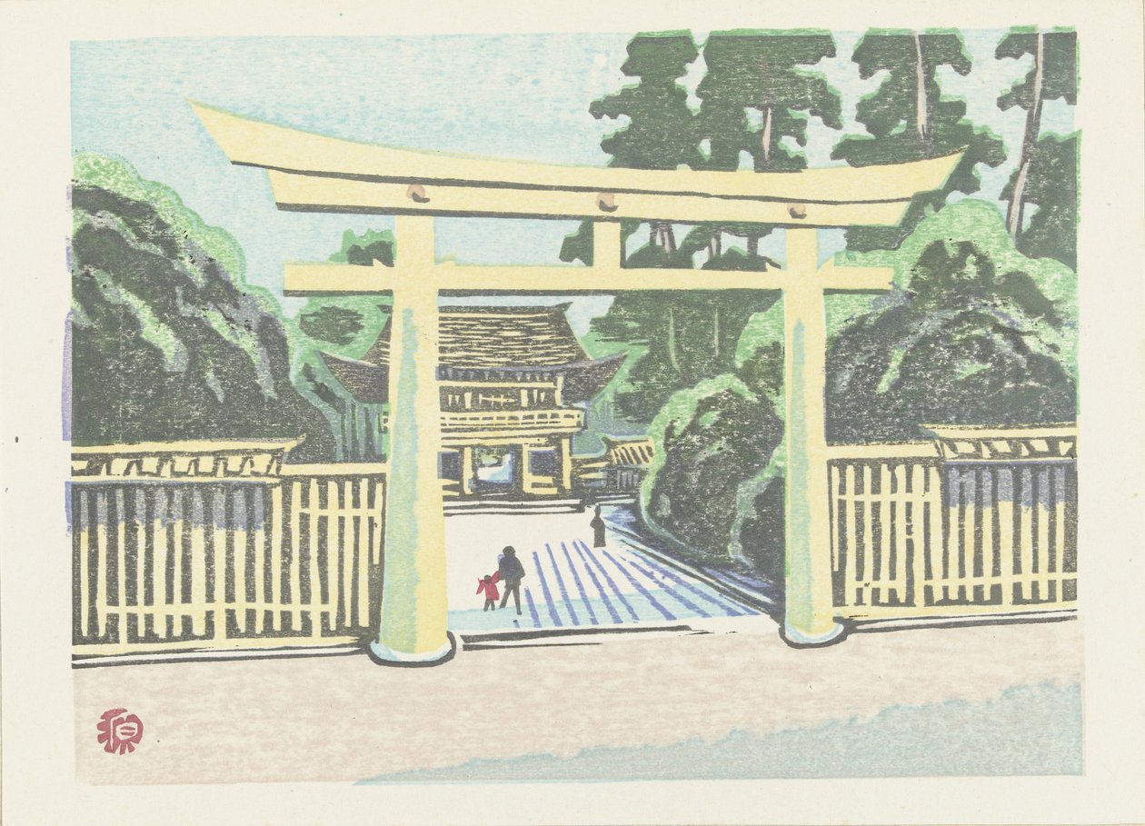Meiji tempel Meiji-helligdommen (titel på objekt) Memories of Tokyo (serietitel) Tokyo kaiko zue (serietitel) af Yamaguchi Gen
