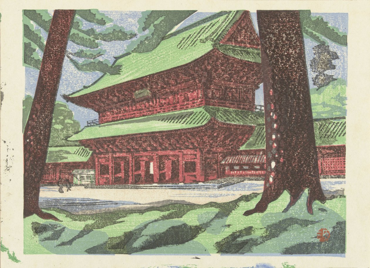 Zojoji-templet Zojoji (tempel) (titel på objekt) Memories of Tokyo (serietitel) Tokyo kaiko zue (serietitel) af Yamaguchi Gen